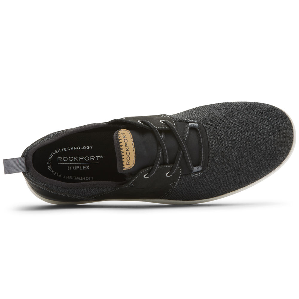 Rockport Joggesko Herre Svart - Truflex Tie - PZGK96021